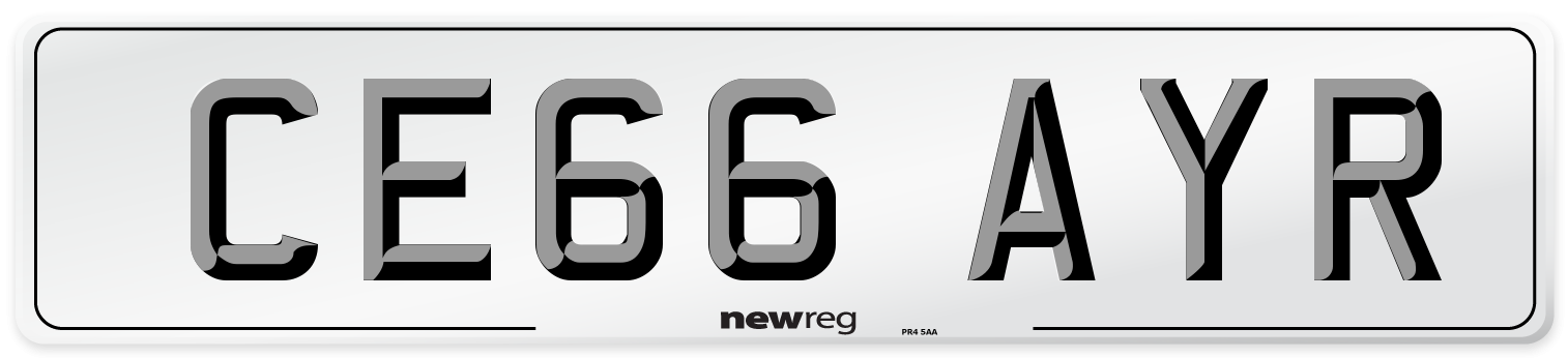 CE66 AYR Number Plate from New Reg